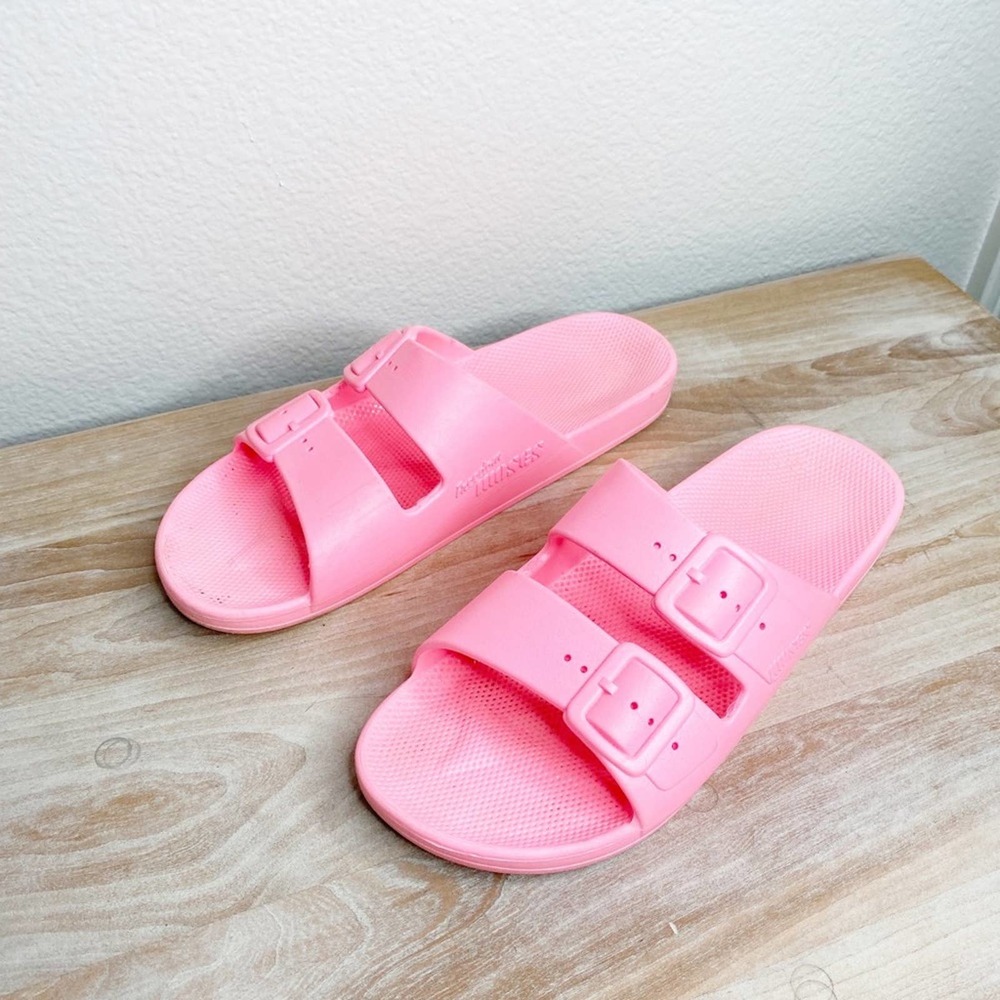 Freedom MOSES hot pink Strappy plastic slides size 40/41 - Picture 5 of 11